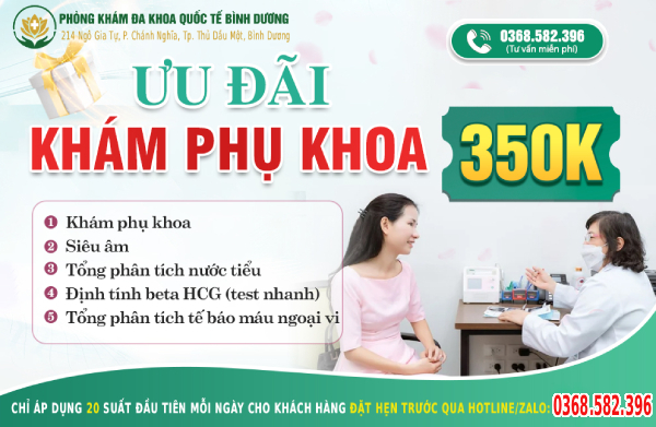 gói khám phụ khoa ưu đãi 250k