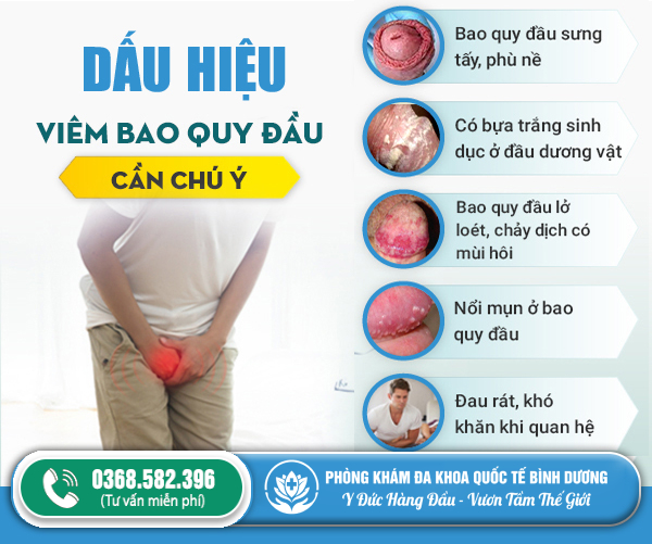 viêm bao quy đầu gây chảy mủ dương vật