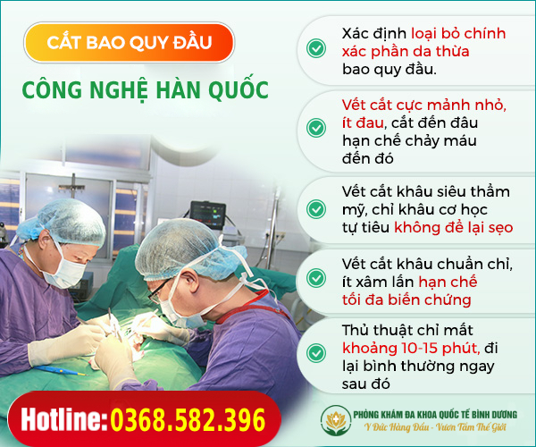 ưu điểm cắt bao quy đầu công nghệ hàn quốc