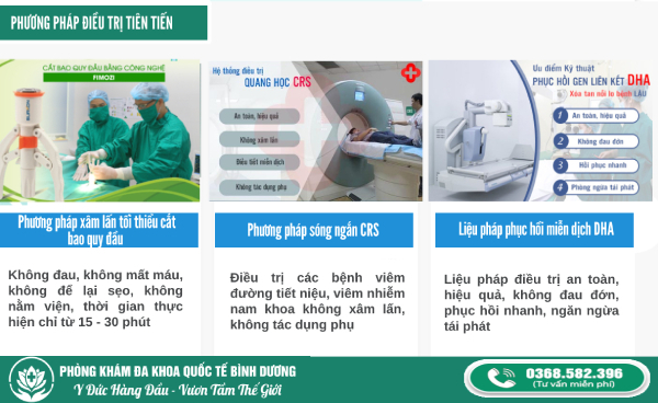 các phương pháp điều trị nam khoa uy tín