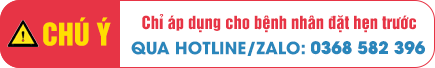 đặt hẹn trước qua hotline