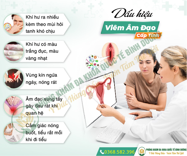 dấu hiệu viêm âm đạo